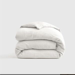 QUINCE Organic Airy Gauze Duvet Cover King White
